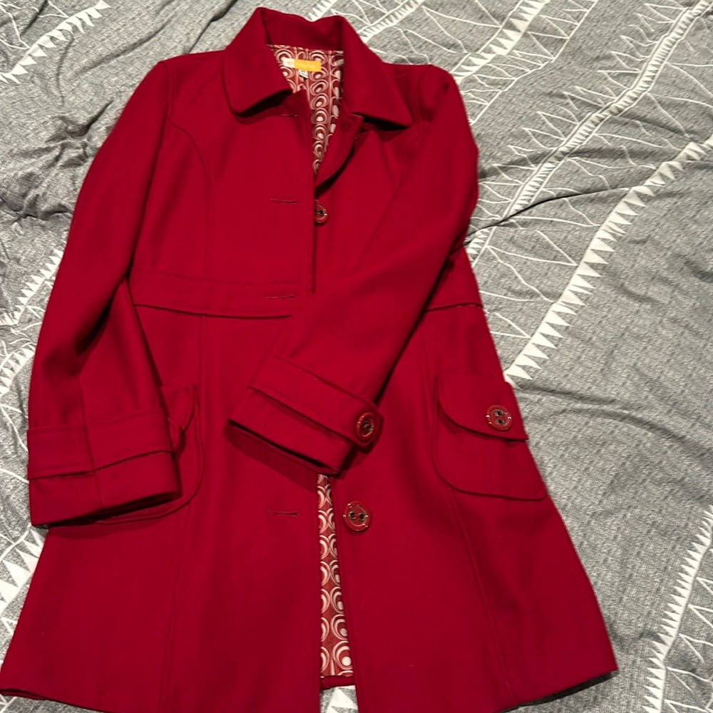 Red peacoat size medium